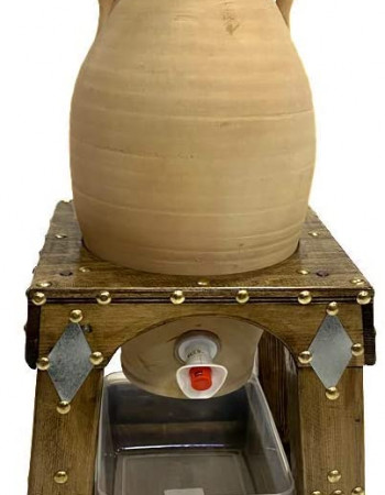 موزع كلاسيكي لبرطمانات المياه من الفخار وحامل عداد من الخشب الطبيعي موزع كلاسيكي لبرطمانات المياه من الفخار وحامل عداد من الخشب الطبيعي