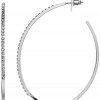 Nine West Simulated Crystal Oval Hoop Earring Nine West Simulated Crystal Oval Hoop Earring