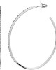 Nine West Simulated Crystal Oval Hoop Earring