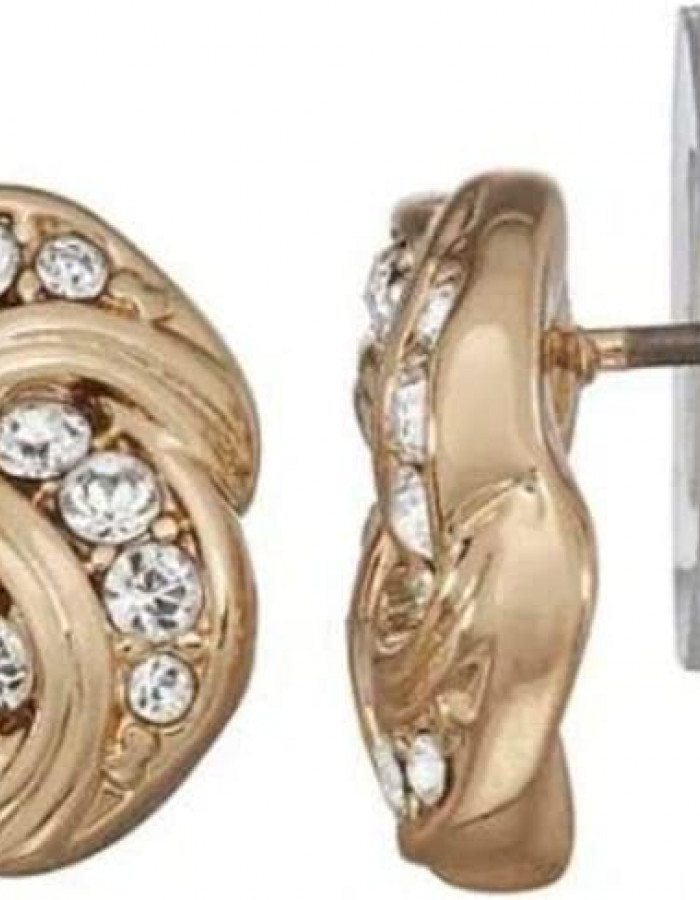 Dana Buchman™ Gold Tone Knot Stud Earrings with Swarovski Crystals Dana Buchman™ Gold Tone Knot Stud Earrings with Swarovski Crystals