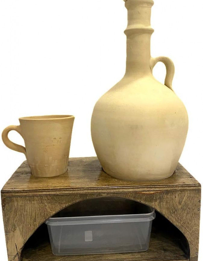 White Clay Pottery Water Jar White Clay Pottery Water Jar