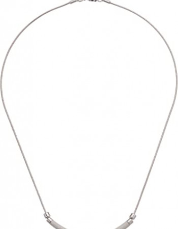 Napier Women's Silver/White Single Bar Frontal Necklace    Napier Women's Silver/White Single Bar Frontal Necklace