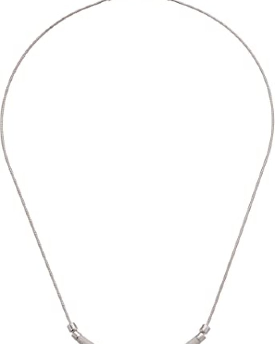 Napier Women's Silver/White Single Bar Frontal Necklace   