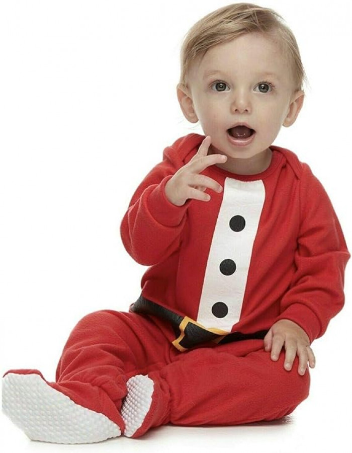 Baby Jammies For Your Families® Fun Santa Footed Pajamas by Cuddl Duds Baby Jammies For Your Families® Fun Santa Footed Pajamas by Cuddl Duds