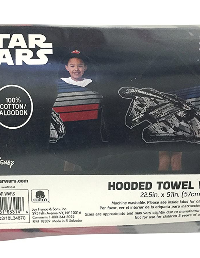 منشفة جاي فرانكو ديزني ميلينيوم فالكون للأطفال بغطاء للرأس / حمام السباحة / منشفة الشاطئ ، ستار وورز بلاك منشفة جاي فرانكو ديزني ميلينيوم فالكون للأطفال بغطاء للرأس / حمام السباحة / منشفة الشاطئ ، ستار وورز بلاك