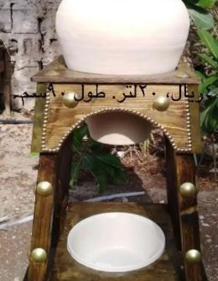 White Clay Pottery Water Jar