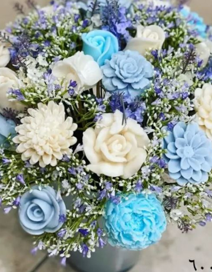 باقات ورد صابون جلسرين طبيعي للبيع