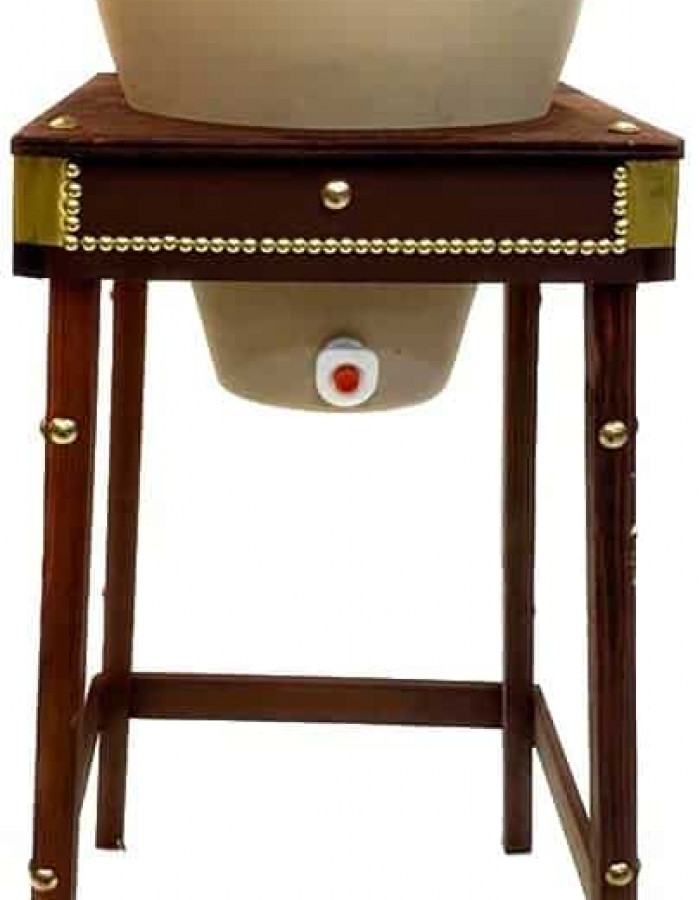 جرة ماء من الفخار سعة 25 لتر بصنبور وغطاء خشبي وحامل خشبي جرة ماء من الفخار سعة 25 لتر بصنبور وغطاء خشبي وحامل خشبي